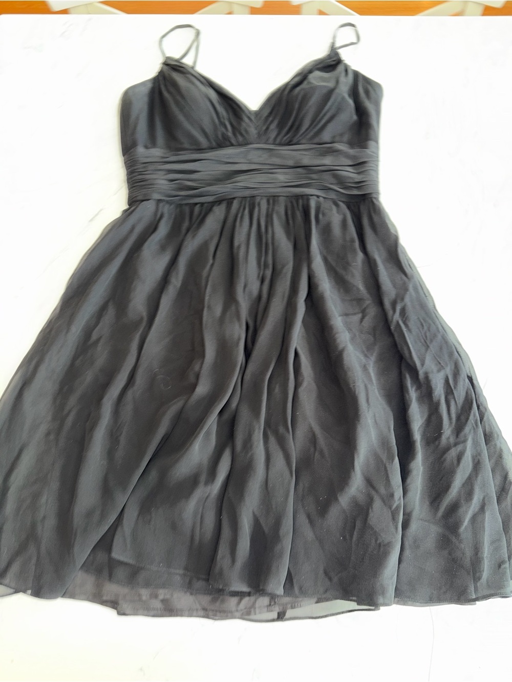 Oc by oc silk chiffon dress v black pleated 10 cocktail dressy prom flowy tank